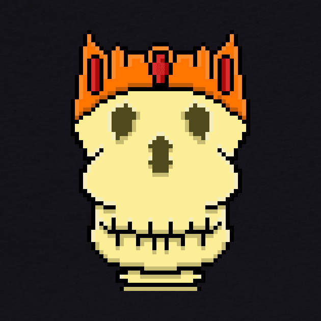 Pixel art Skelly king head. by KingSpaceBug